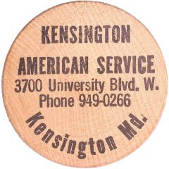 Wooden Nickel - Kensington American Service Kensington, Maryland