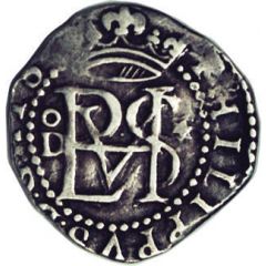 1/2 Real - Felipe II monogram