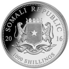 1000 Shillings Elephant, Platinum