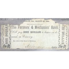 1 Dollar The Farmers` and Mechanics` Bank
