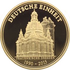Medal - 25 years United Germany Dresden - Frauenkirche