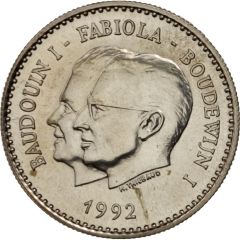 Token - The great destinies of the 20th century Baudouin Ier et Fabiola