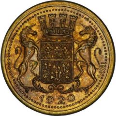 10 Centimes - Chambre de Commerce - Amiens [80] Brass