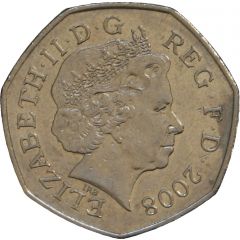 50 Pence - Elizabeth II 4th portrait, Royal Shield