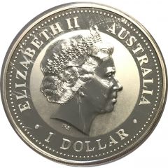 1 Dollar - Elizabeth II 4th Portrait - Australian Kookaburra - January Privy
