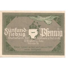 75 Pfennig O. Försterling und Sohn, Hotel und Kaffee Kaiserhof