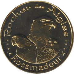 Monnaie de Paris Tourist Token - Rocamadou Le Rocher des Aigles - 3 oiseaux
