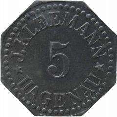5 Pfennig - Hagenau J. Kleemann