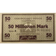 50 000 000 Mark Gewerkschaft Orange