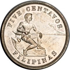 5 Centavos Large type