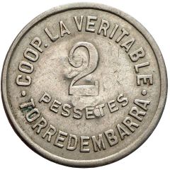2 Pesetas - Cooperativa La Veritable