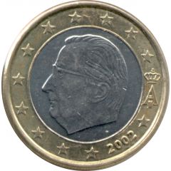 1 Euro - Albert II 1st map, 1st type, 1st portrait