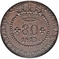80 Reis - João Prince Regent Rio de Janeiro mint