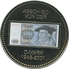 Medal - Goodbye German Currency 100 Deutsche Mark