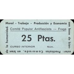 25 Pesetas Fraga