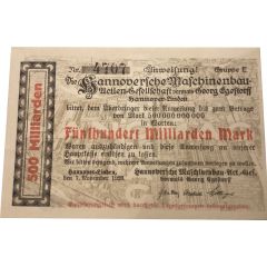 500 000 000 000 Mark Hannoversche Maschinenbau-AG