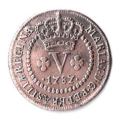 5 Réis - Maria I Large Type, Low and High Crowns, Lisbon Mint
