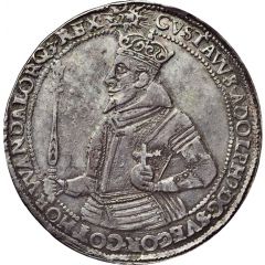 1 Riksdaler - Gustav II Adolf Crowned head, type III