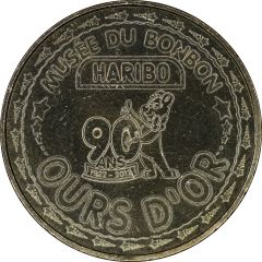 Monnaie de Paris Tourist Token - Haribo Musée du bonbon - Ours d`Or - 90 ans