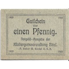 1 Pfennig Klostergutsverwaltung Ettal