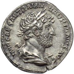 Denarius - Hadrian P M TR P COS III, Pax
