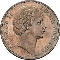 1 Vereinsthaler - Louis II Obverse Trial