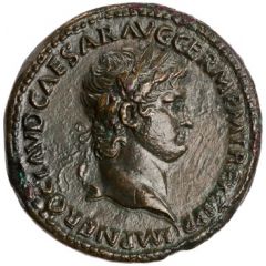 Sestertius - Nero PACE P R TERRA MARIQ PARTA IANVM CLVSIT S C