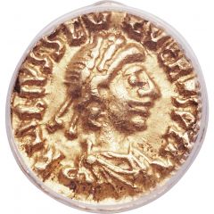 Tremissis - Libius Severus Cross within a wreath, Mediolanum