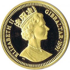 1/5 Crown - Elizabeth II Javelin Thrower, Gold Proof
