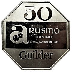 50 Guilder - Arusino Casino Aruba Caribbean Hotel