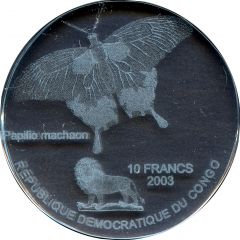 10 Francs Papilio machaon