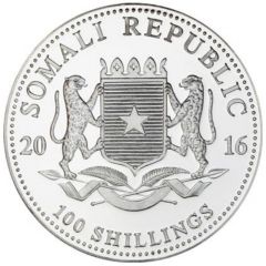 100 Shillings Elephant Gilded, Silver