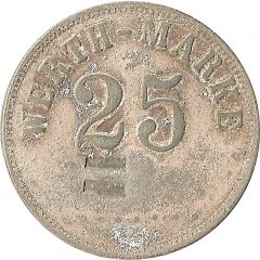 25 Pfennig Werth-Marke, Countermarked `L`