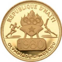 500 Gourdes 1980 Moscow Olympics