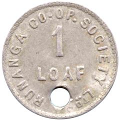 Bread Token - Runanga Co-op. Soc. Ltd. 1 Loaf