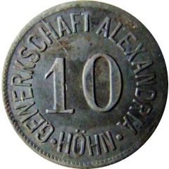 10 Pfennig - Höhn Gewerkschaft Alexandria