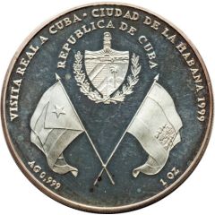 10 Pesos Spanish Royal Visit; Obverse Trial