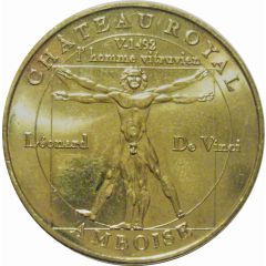 Monnaie de Paris Tourist Token - Amboise Château royal - L`homme vitruvien