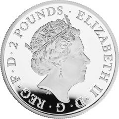 2 Pounds - Elizabeth II Year of the Rooster, Silver Proof