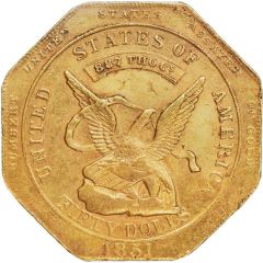 50 Dollars - United States Assay Office, Augustus Humbert Assay