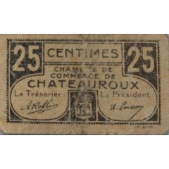 25 Centimes - Chambre de Commerce de Châteauroux