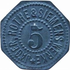 5 Pfennig - Leipzig Jäger, Rothe and Siemens-Werke