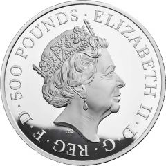 500 Pounds - Elizabeth II Sapphire Coronation, Silver Proof
