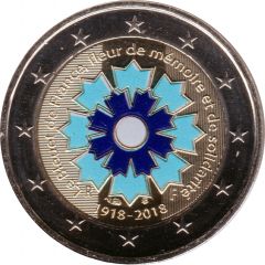 2 Euros Bleuet de France, Colored