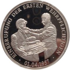 Medal - 50 Years of the Federal Republic of Germany Conscription of the first conscripts