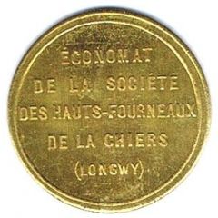 1 franc - Economat de la Société des Hauts-Fourneaux de la Chiers - Longwy [54]