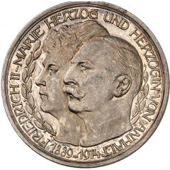 5 Mark - Frederick II Silver Wedding - Pattern