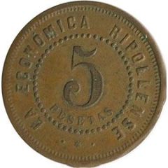 5 Pesetas - La Economica Ripollense