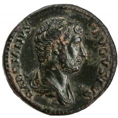 Dupondius or As - Hadrian FELICITATI AVG COS III P P S C