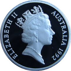 1 Dollar - Elizabeth II 3rd Portrait - Barcelona Olympics - Silver Proof